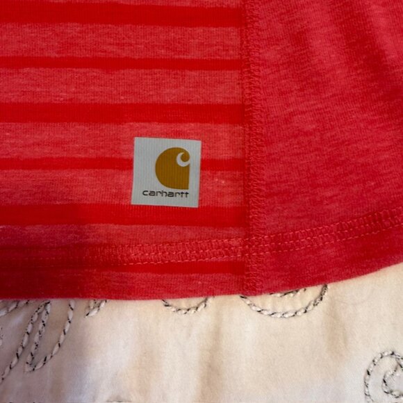 Carhartt Work Dry for Women Short Sleeve T-Shirt Orange Moisture Wicking Large - Picture 4 of 8